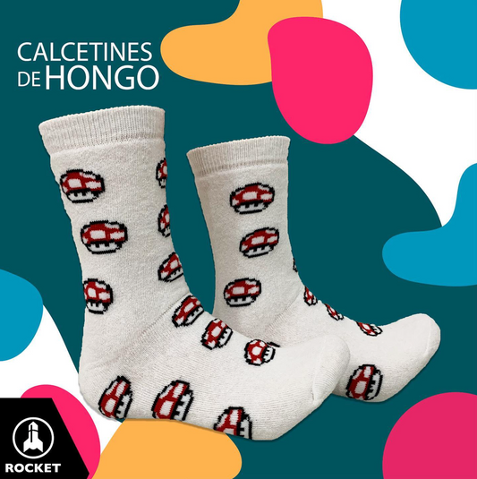 Calcetines "Power-Up" Mario Bros - Edición Hongo Clásico
