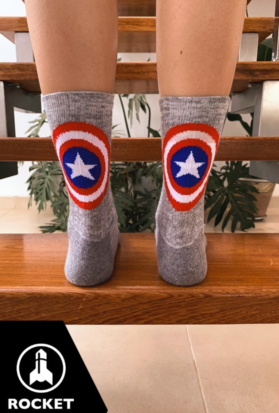 Calcetines "Símbolo de Libertad" Rocket - ¡El Poder del Capitán América en tus Pies!