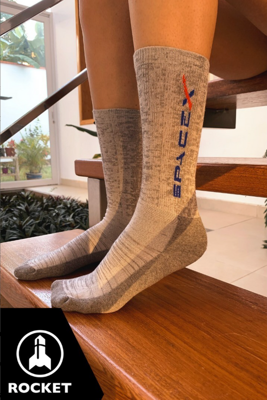 Calcetines "SPACE-X" Rocket - ¡A tus pies, el futuro del espacio!